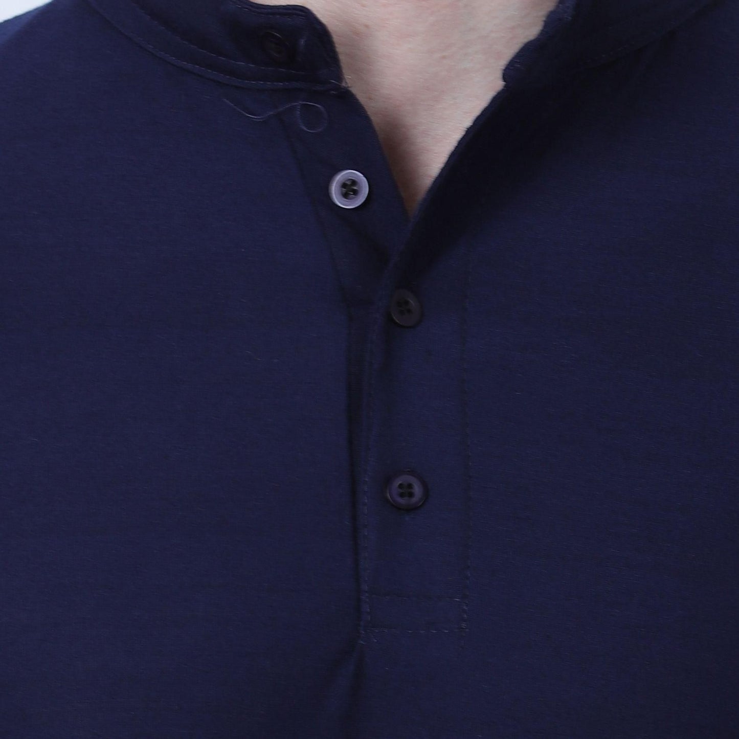 Versatile Solid Navy Blue T-Shirt – Full Sleeves, Cotton Blend Comfort