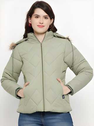 Stylish Women's Solid Parka Jacket for Winter Warmth and Comfort