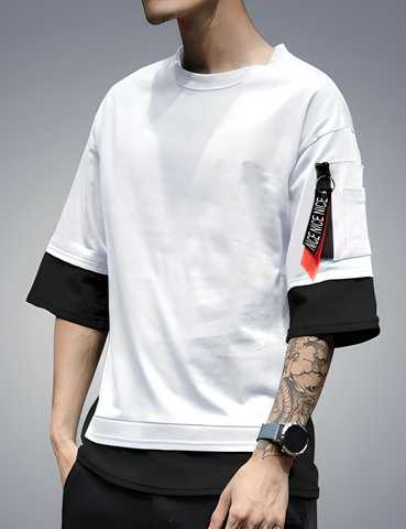 Classic White Cotton Blend Half-Sleeve T-Shirt for Everyday Wear